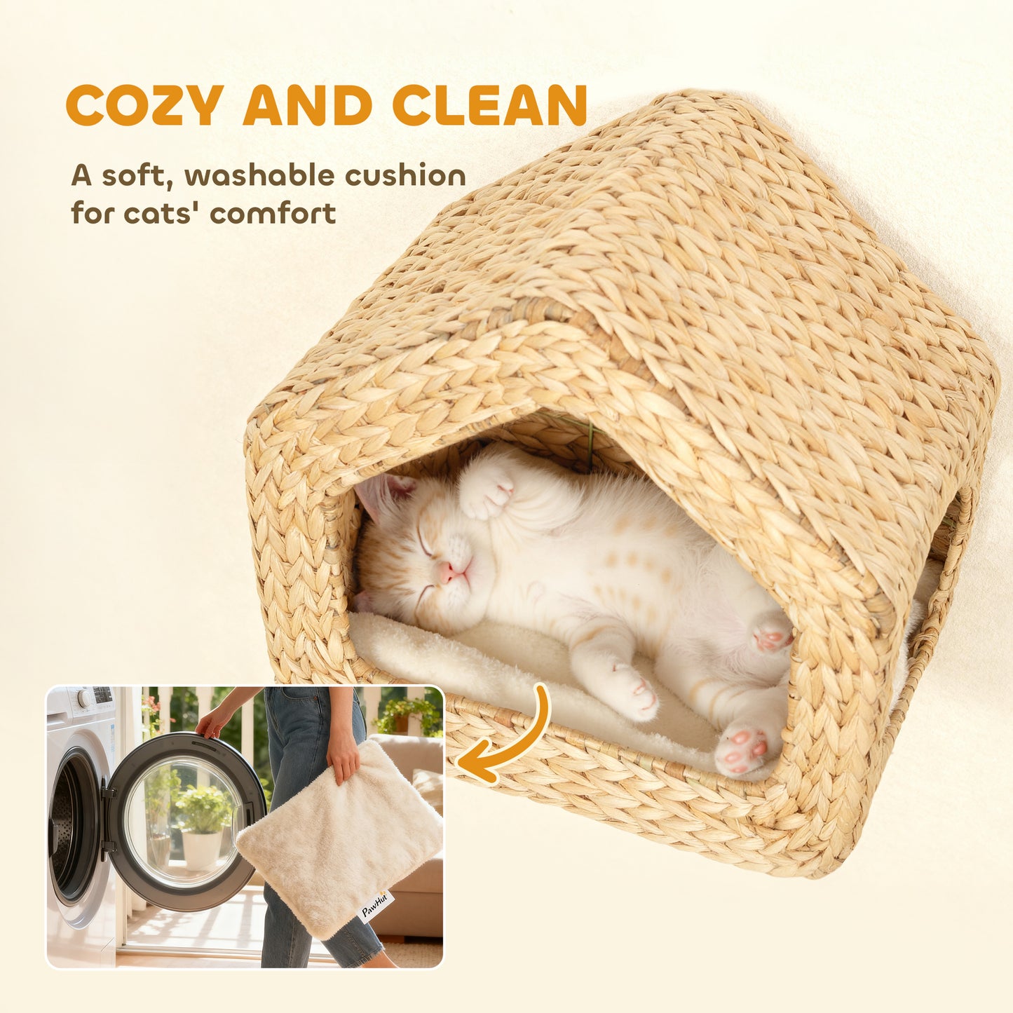 Seagrass Sky Pod - Wall Mounted Cat Hideaway