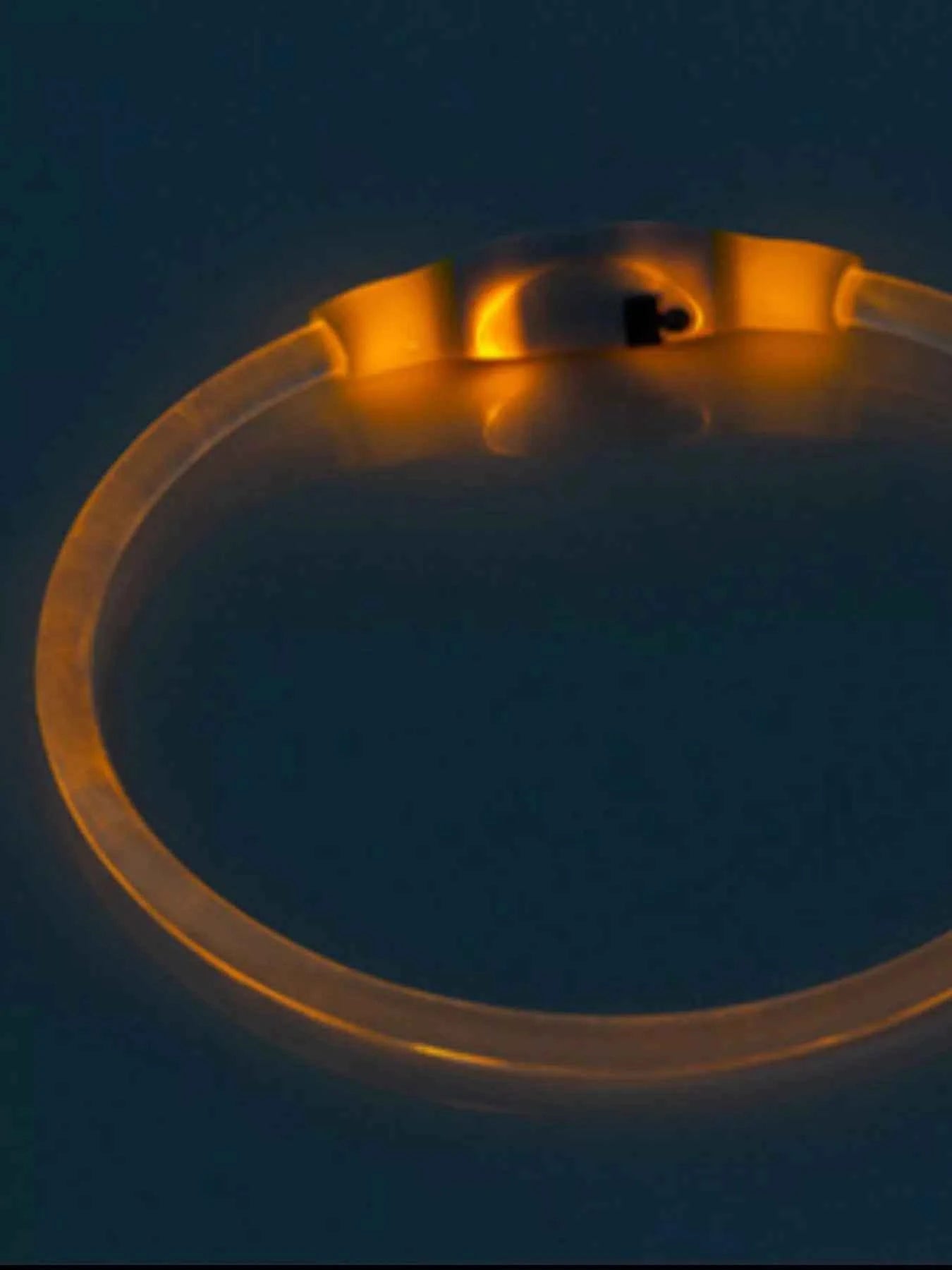 USB Rechargeable Cuttable Full Glow LED Pet Collar for Night Anti-Lost