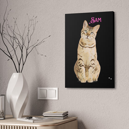 PAW-sonalized Black Canvas Print | Upload Photo~Choose size | Purrfect Pet Haven