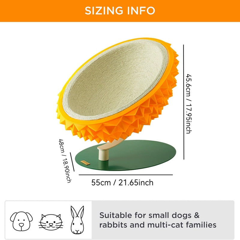 Cat Scratching Post - Durian Shape 3-in-1 Bed & House - Purrfect Pet Haven