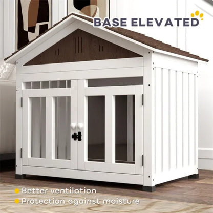 Elegant Haven Crate - Wooden Dog Furniture Kennel