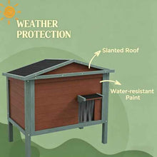 Outdoor Wooden Cat House Insulated - Foam Lined Fir Shelter