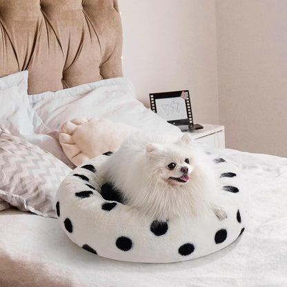 Polka Dot Donut Pet Bed - 23 Inch Round