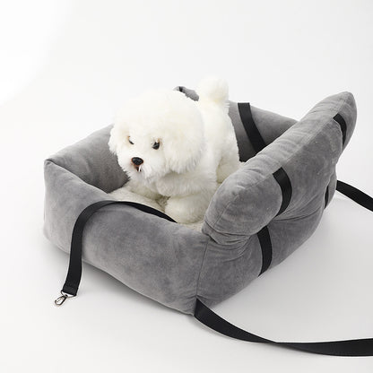 Soft Plush Nest Pet Bed Car Seat - Secure Your Pet