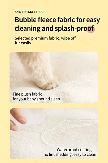 Cartoon Plaid Design Pet Mat with Bow