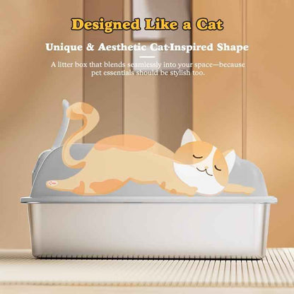 Stainless Steel Cat Litter Box - Large Rust-Free - Purrfect Pet Haven