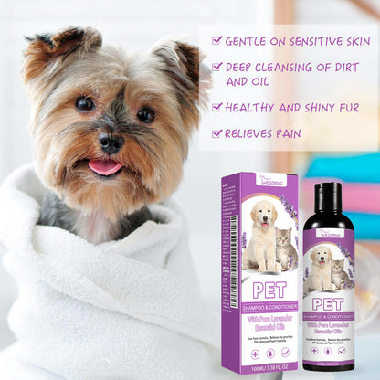 Pet Shampoo & Conditioner with Pure Lavender Essential Oils