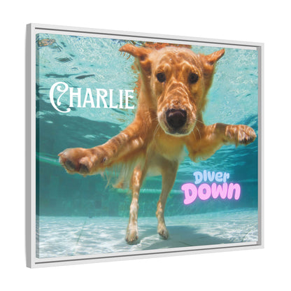 Framed Personalized Landscape Photo Canvas Wall Art - 'Add your Caption'
