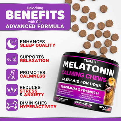 Do Not Sell On Amazon Melatonin Calming Chews For Dogs 170 Chews Dog Stress And Anxiety Relief