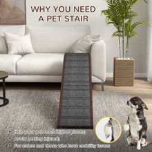 PawHut Dog Ramp for Bed - Non-Slip Carpet Pet Ramp 74x16x25