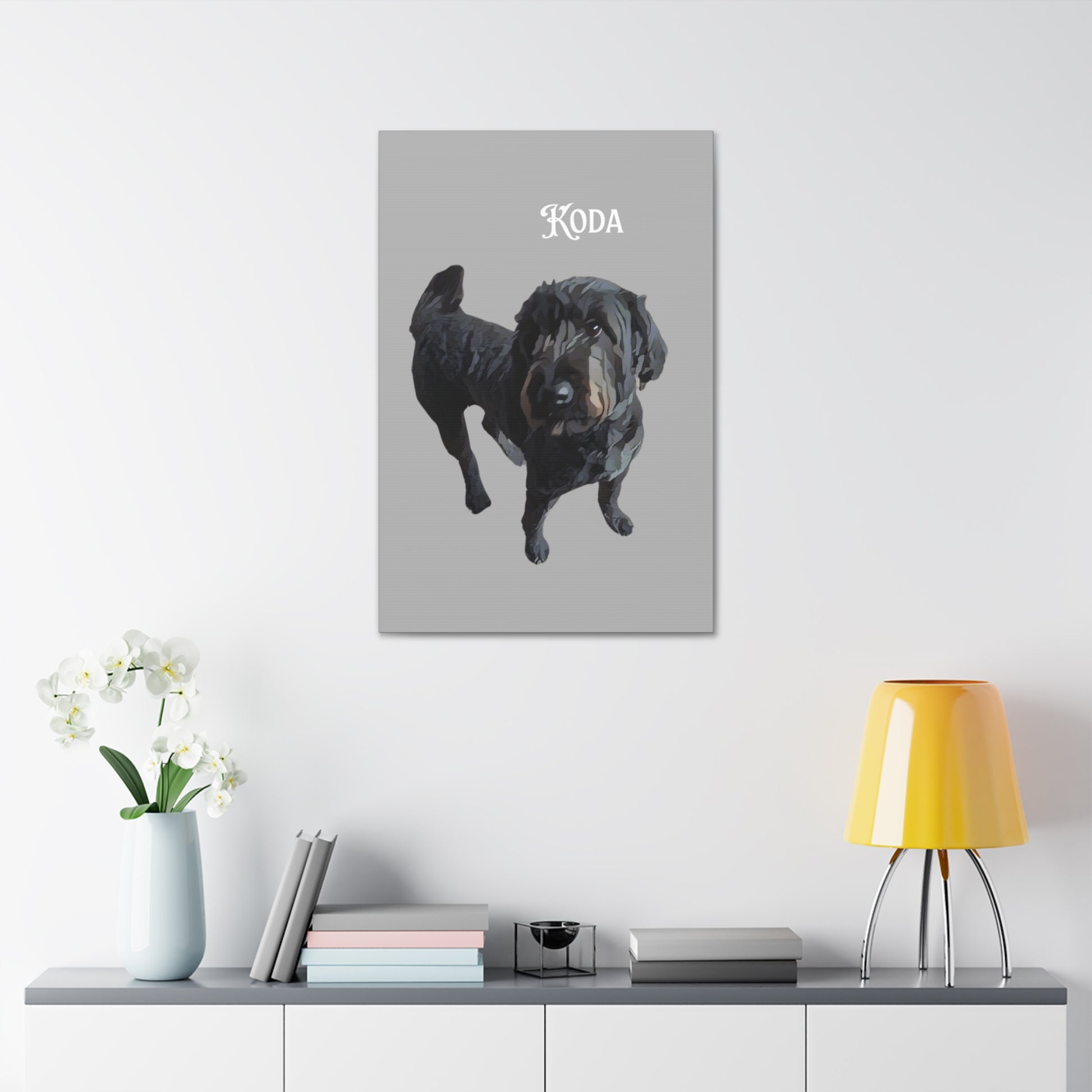PAW-sonalized Light Grey Canvas Print | Upload Photo~Choose size | Purrfect Pet Haven