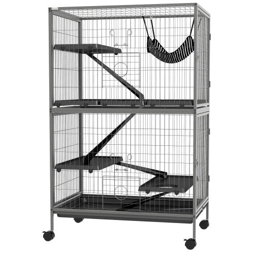 5-Tier Ferret Cage - 50" Tall with Rolling Wheels