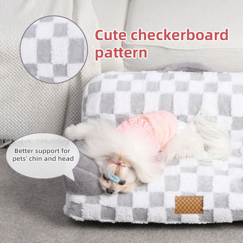 Orthopedic Pet Couch Bed - Machine Washable Non-Slip