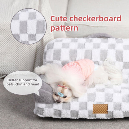Orthopedic Pet Couch Bed - Machine Washable Non-Slip