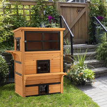 Outdoor Cat House - 3-Tier Shelter with 5 Escape Doors - Purrfect Pet Haven