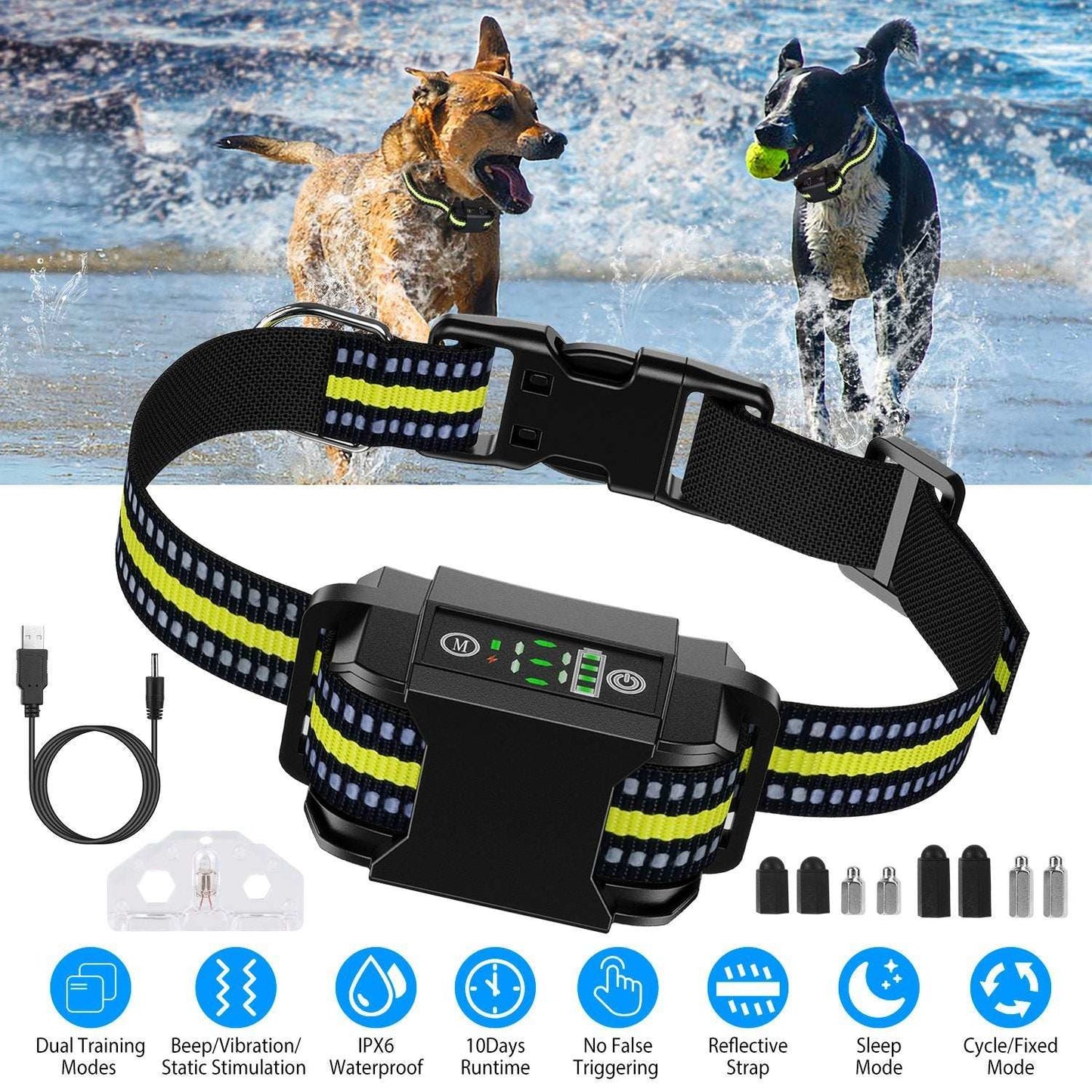 Smart Dog Bark Collar - Rechargeable & Adjustable - Purrfect Pet Haven