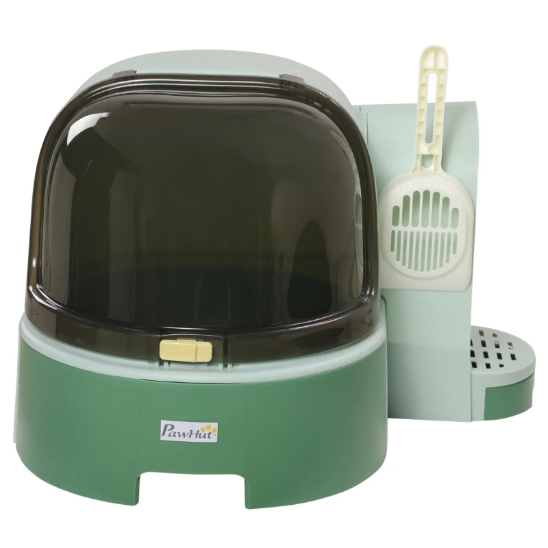 Cat Litter Box - Enclosed Space Capsule with Scoop - Purrfect Pet Haven