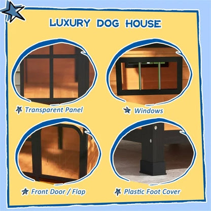Weatherproof Cabin - Outdoor Wooden Dog House - Purrfect Pet Haven