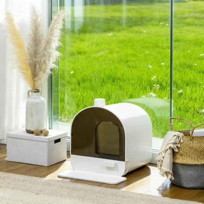 Cat Litter Box With Lid - Hooded Filter Scoop Included