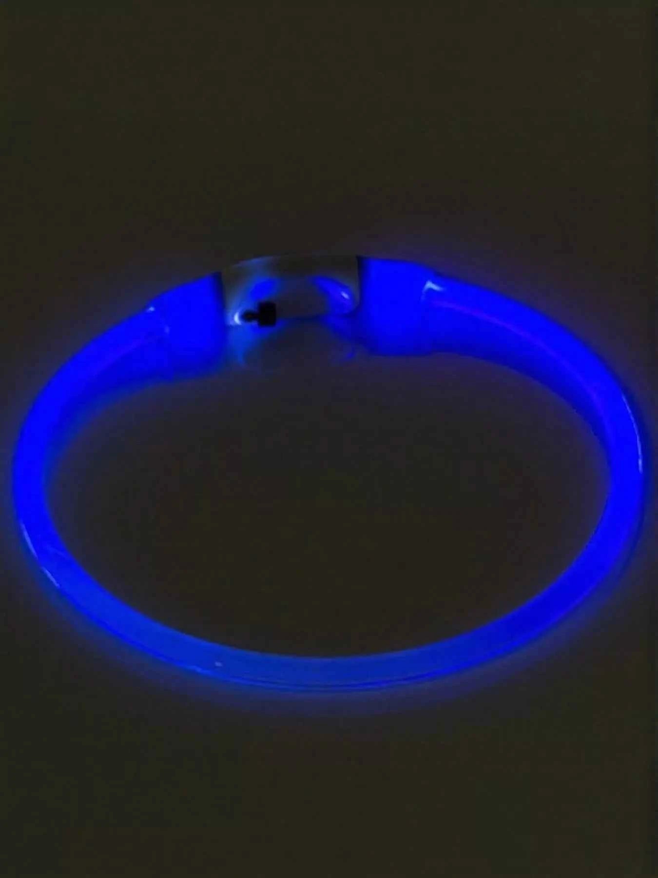 USB Rechargeable Cuttable Full Glow LED Pet Collar for Night Anti-Lost