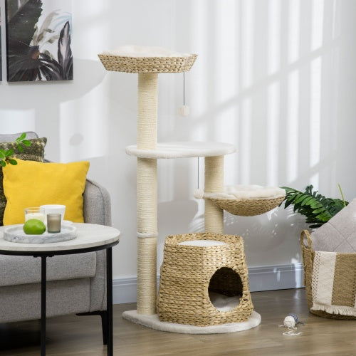 47 Inch Cat Tree Activity Center - Natural