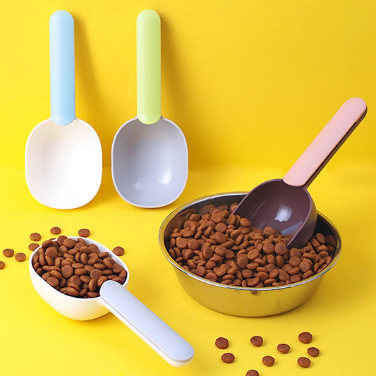 1-Cup Pet Food Scoop with Bag Clip - Ergonomic Long Handle Measuring Cup