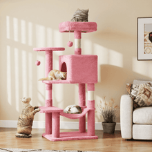 44-Inch Cat Tree - Multi-Level with Hammock & Sisal Posts - Purrfect Pet Haven