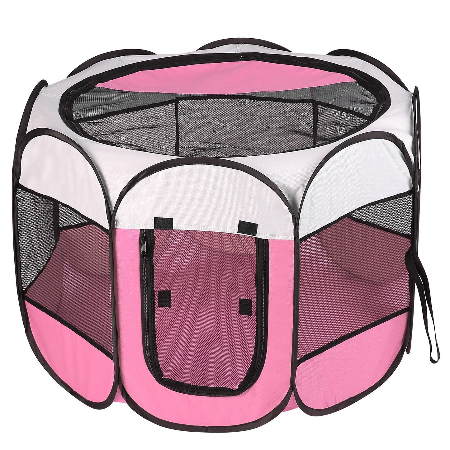 Portable Foldable Pet Tent - 8-Panel Exercise Pen with Dual Zippers