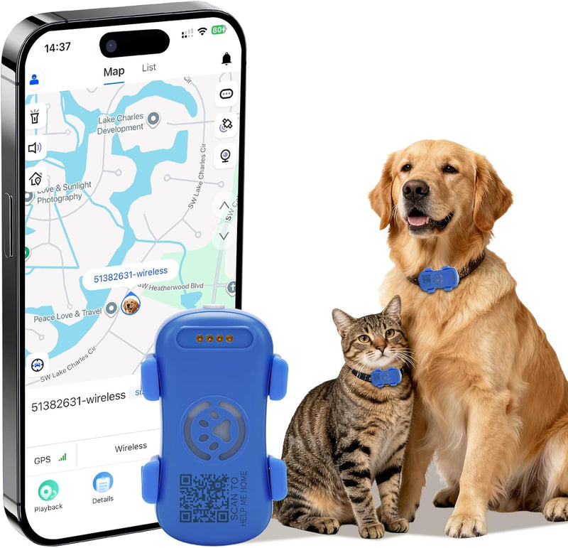 Dog GPS Tracker Real Time - Geofence Sound Light IP67