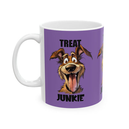 Funny Dog Lover Mug - 'Treat Junkie' - Perfect Gift for Pet Owners | Purrfect Pet Haven