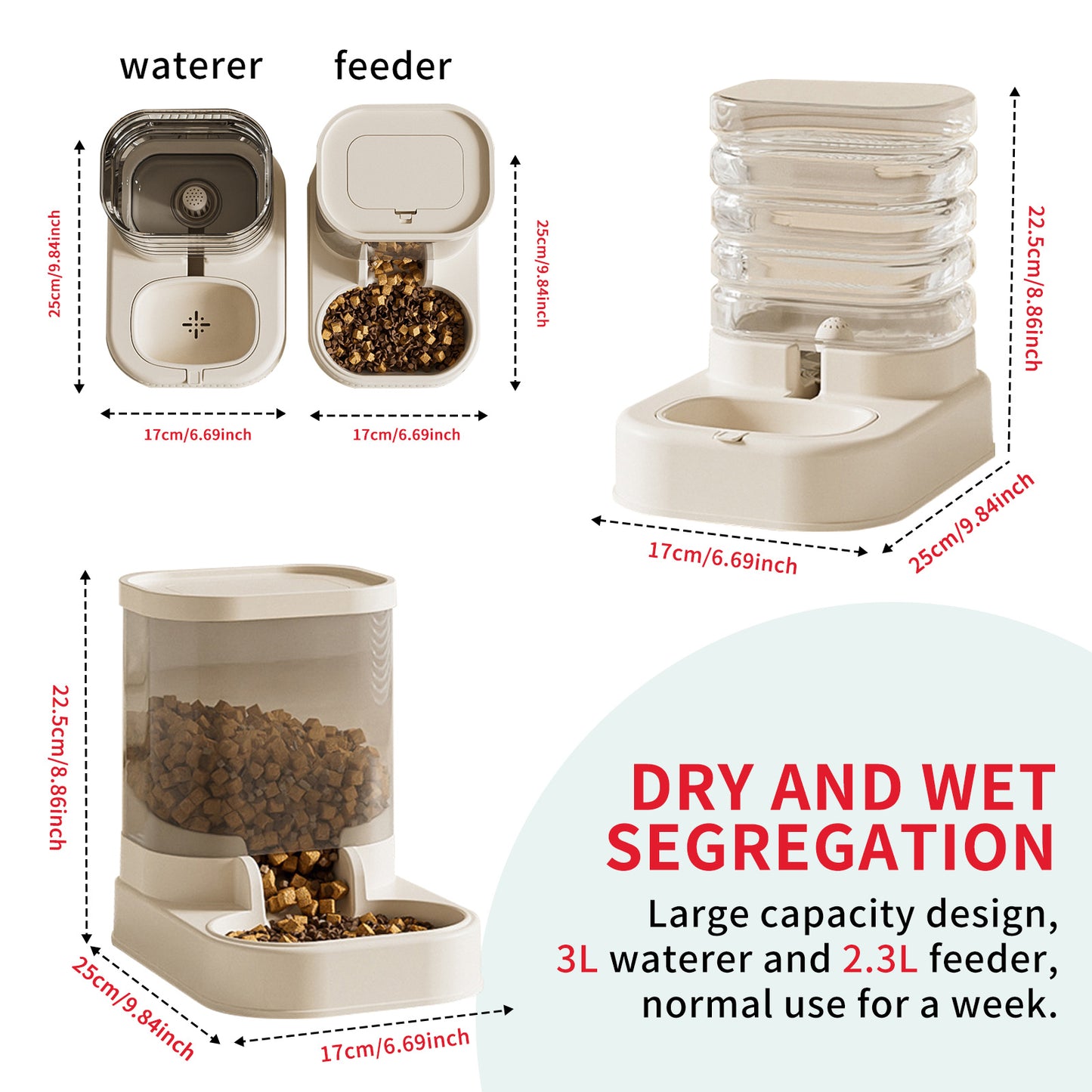 Pet Food & Water Dispenser - Automatic Self-Refilling - Purrfect Pet Haven