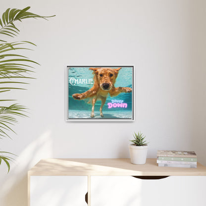 Framed Personalized Landscape Photo Canvas Wall Art - 'Add your Caption'