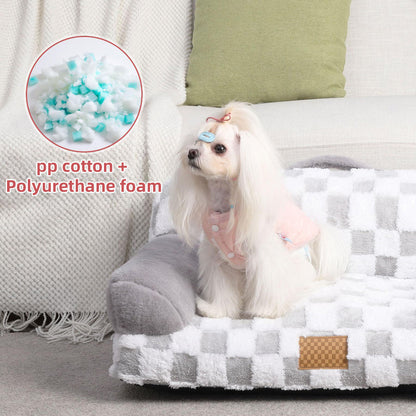 Orthopedic Pet Couch Bed - Machine Washable Non-Slip