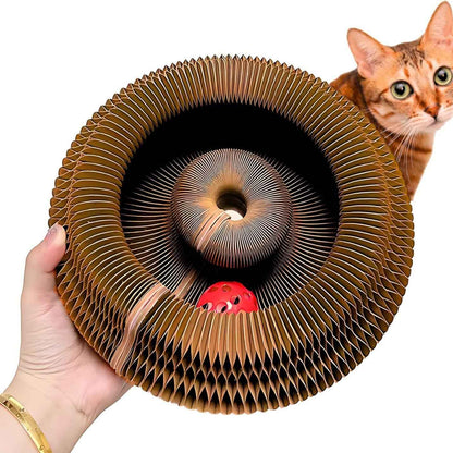 Cat Toy With Bells Accordion-style Scratching Post For Cats