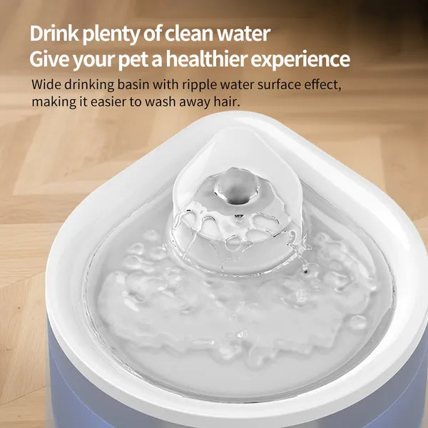 Pet Water Fountain Quiet - 2500ML Night Light USB Powered