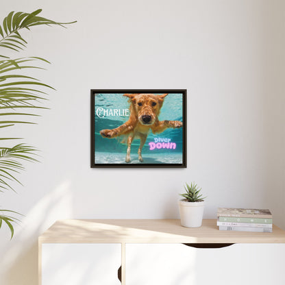 Framed Personalized Landscape Photo Canvas Wall Art - 'Add your Caption'