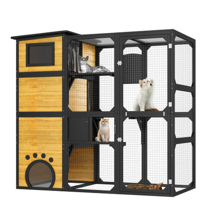 Outdoor Cat Catio - 4-Tier Window Enclosure by GO