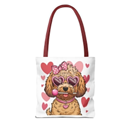 Cute Dog Lover Tote Bag with Heart Design | Purrfect Pet Haven