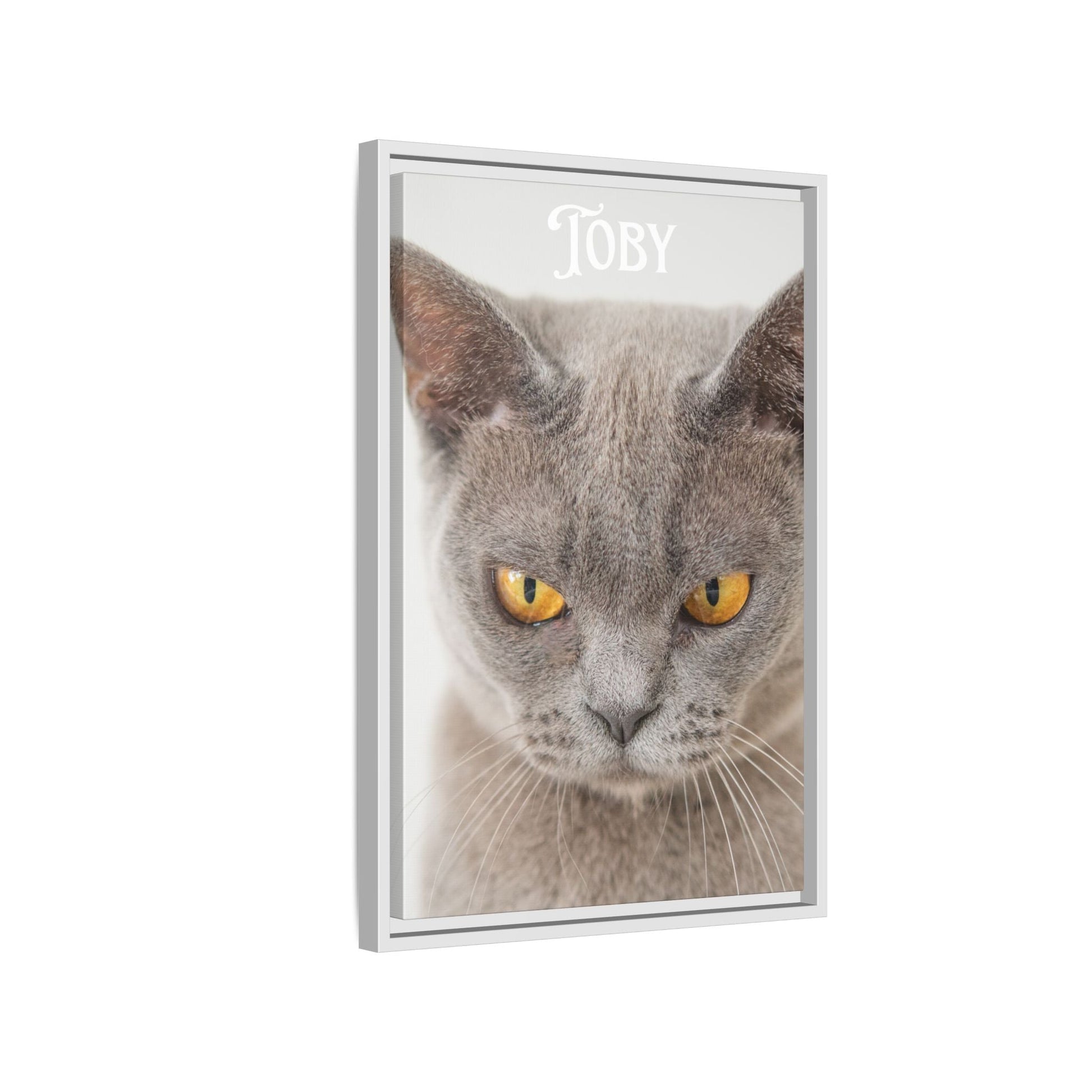 Personalized Photo Wall Art - Framed Matte Canvas Print for Pet Lovers - Customizable Name Print | Purrfect Pet Haven