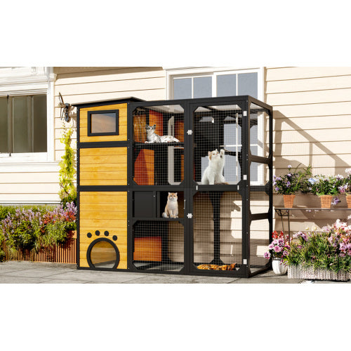 Outdoor Cat Catio - 4-Tier Window Enclosure by GO