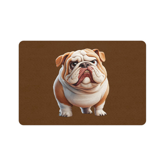 Adorable Bulldog Pet Food Mat - Non-Slip Feeding Mat for Dogs | Purrfect Pet Haven