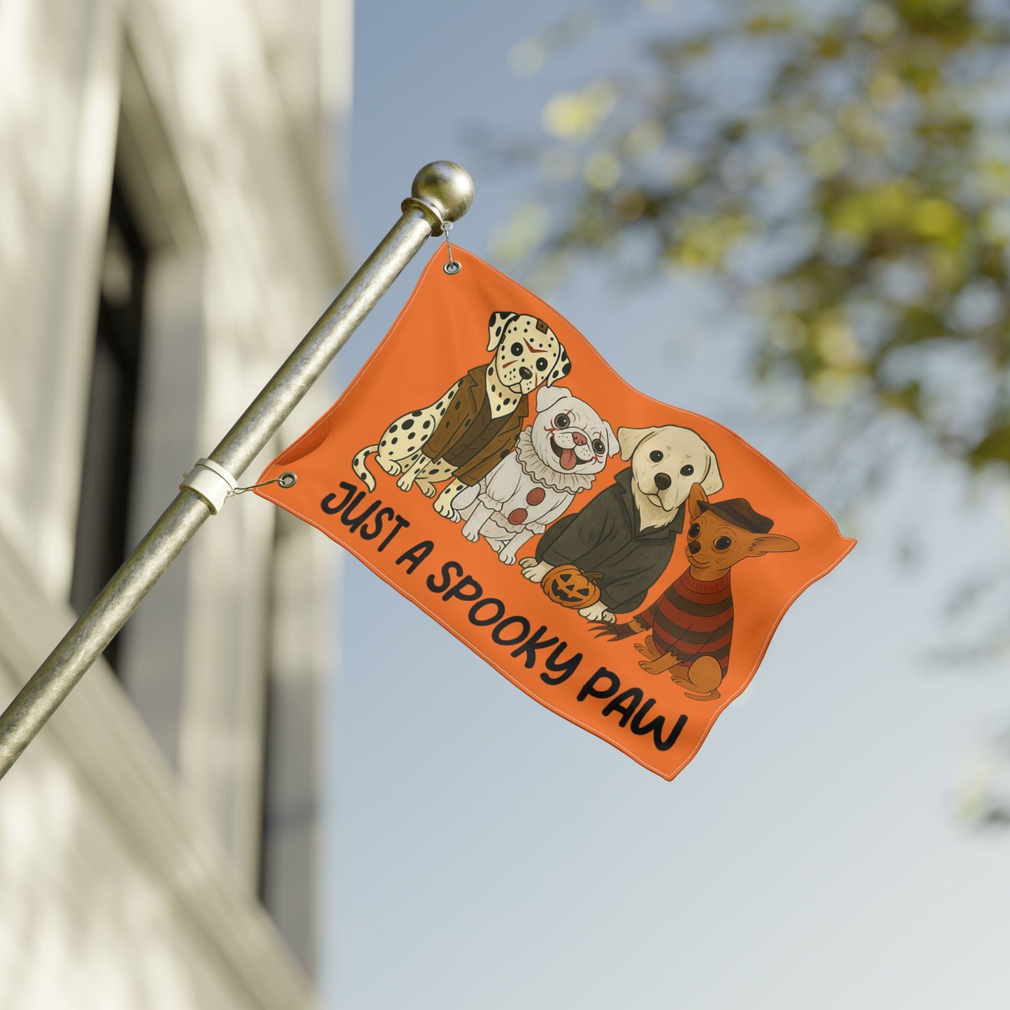 Halloween Dog Garden Flag - Spooky Pet Lover Outdoor Decoration