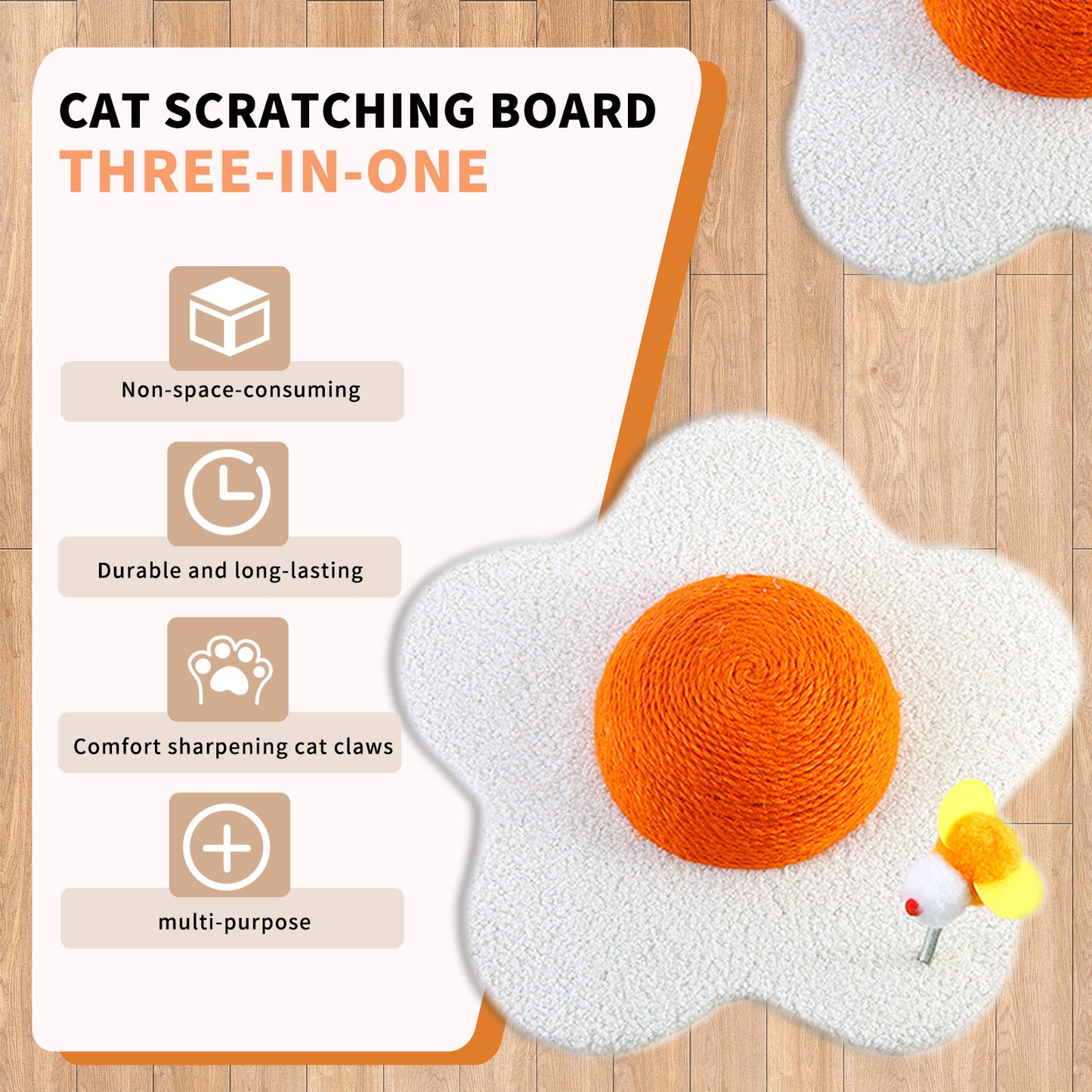 Cat Scratcher - 3-in-1 Multi-Functional Design - Purrfect Pet Haven