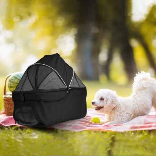 Pet Stroller - 4-Wheel Foldable Carrier for Dogs & Cats - Purrfect Pet Haven