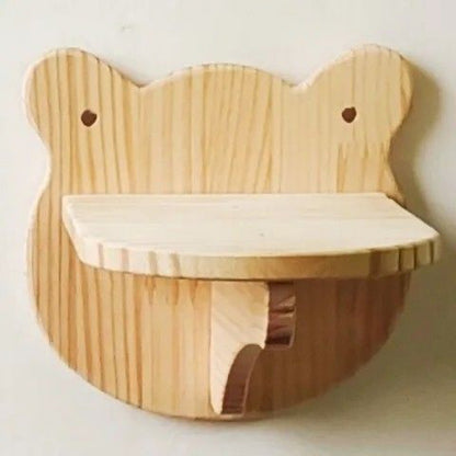 Wall-Mounted Cat Suspension Bridge - Solid Pine Wood Climbing Furniture