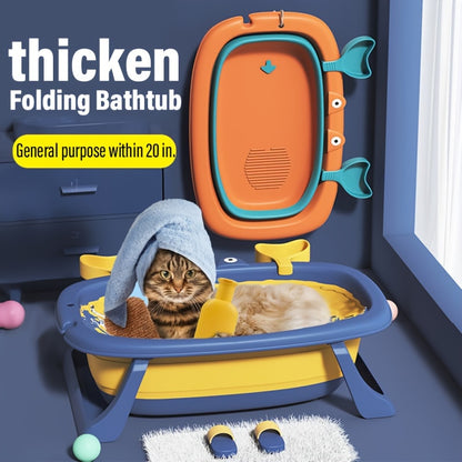 Portable Foldable Pet Tub Suitable For Cats And Small Dogs Under 20 Pounds