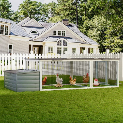 Large Wooden Chicken Coop - 21 Sq Ft with Nesting Box