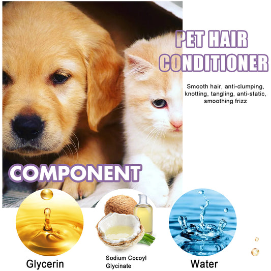 Pet Hair Cleaning And Care, Fluffy And Smooth Without Tangling, Pet Hair Care Cream