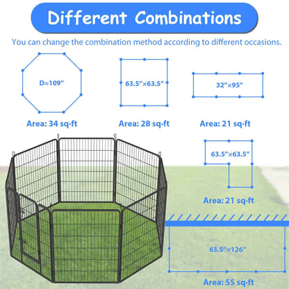 Dog Pens Outdoor Dog Fence Dog Playpen For Large Dogs Dog Kennel Pet Playpen