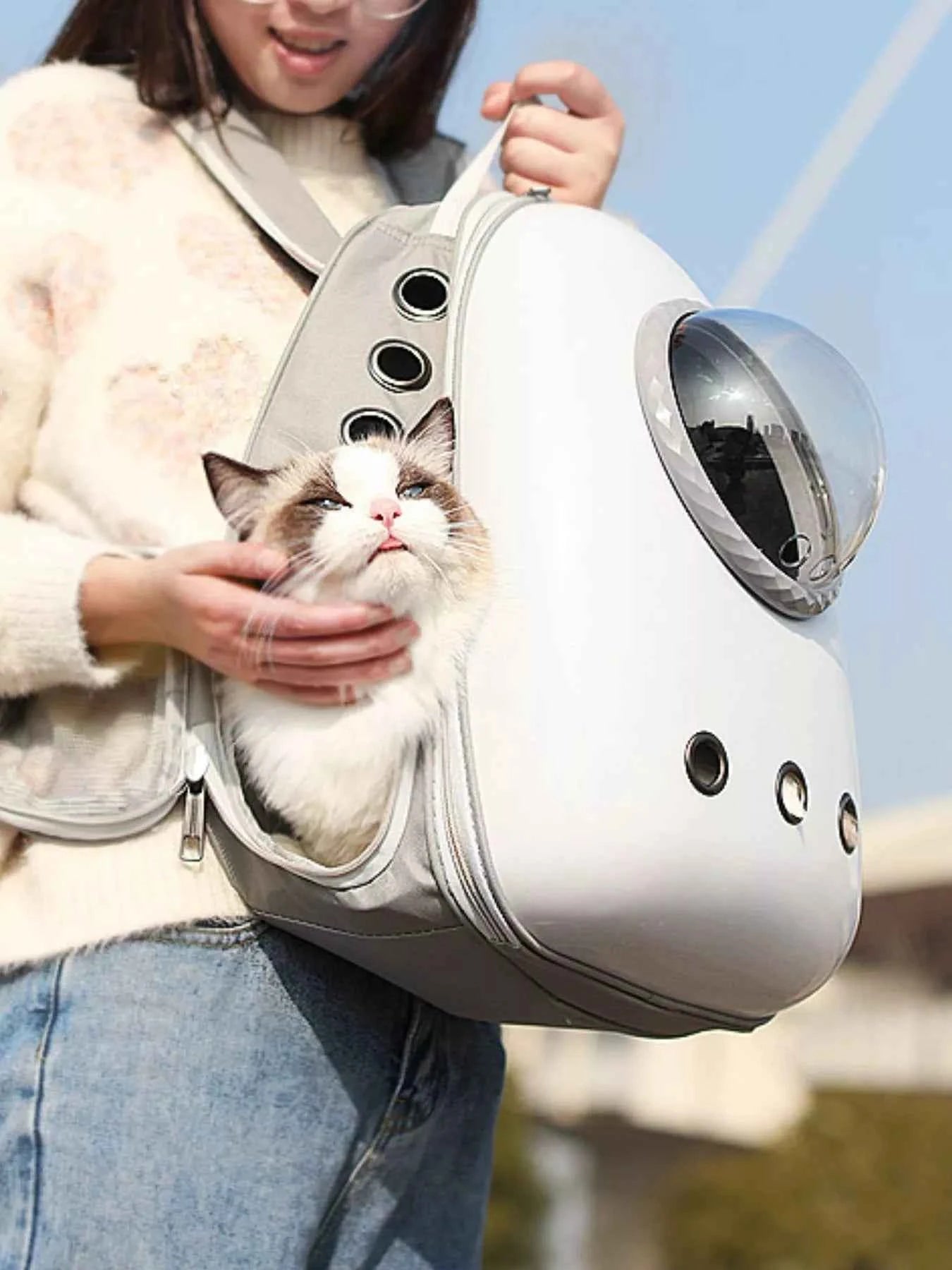 Space Capsule Transparent Pet Carrier Backpack
